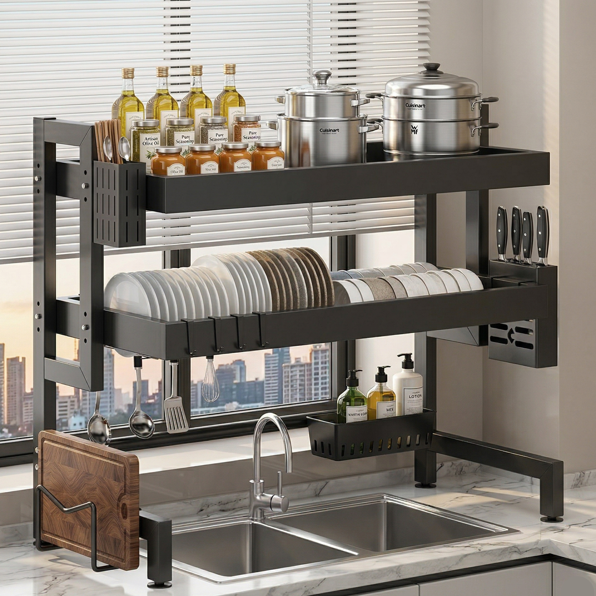 Escurridor de Platos Con 2 niveles De 65 CM